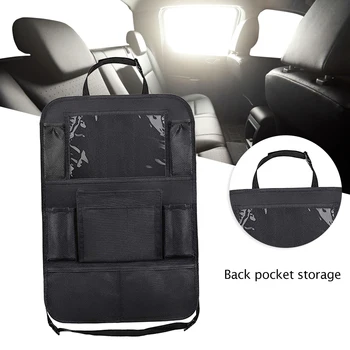 Car Organizer Back Seat Storage Bag Phone Pouch Car Styling Car Seat Space Saver Multi-Pocket Organizer for Books Tablet Drinks