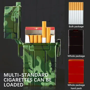 Nešiojamų Cigarečių Atveju Lengvesni USB Vandeniui Įkrovimas Cigarečių Degiklio Flameless Elektroniniai Žiebtuvėliai Vėjo Lauko Dovana