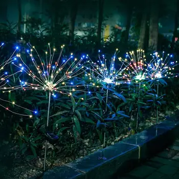 Lauko LED Saulės Fejerverkų Šviesos 90/150 LED Vandeniui Sodo Kelias Kiemo Kieme Pasakų Šviesos Lempos Kalėdų Dekoracija.