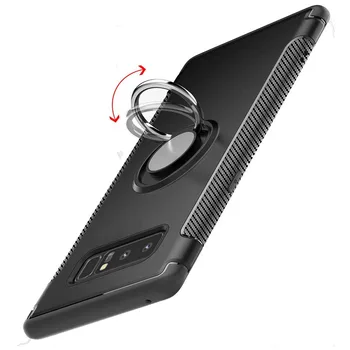Telefono dėklas, skirtas Samsung Galaxy Note 8 Magnetinio Stovo Žiedas Turėtojas Plonas Hibridinis Sunku Ląstelių Priedai Glaxay Note8 Ne S8 Galaktikų