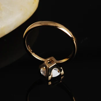 18k Aukso, Pink Moissanite moterų žiedas Gera dovana moterims, papuošalai blizga perlas su pažymėjimas