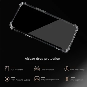 Samsung Galaxy A21S atsparus smūgiams HD Aiškus, Skaidrus Silikono TPU Minkštas Telefono Atgal Padengti Coque Funda