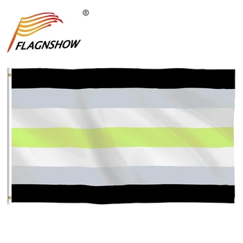 Flagnshow Bandera LGBT Šaligatvio 90 x150cm Agender Gėjų Vaivorykštės Vėliavą
