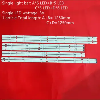 10vnt LED apšvietimo juostelės 11 lempa 