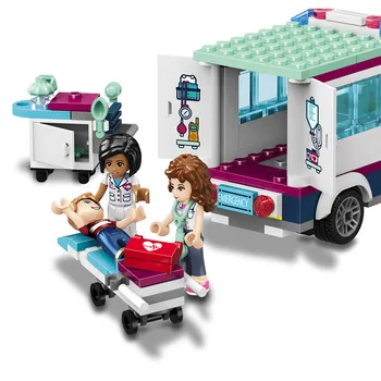Naujas 932pcs Draugų Mergaitė Serijos 41318 Modelio Blokai Žaislų Ligoninės Vaikų Plytų Žaislai Mergina Kalėdų Dovanos