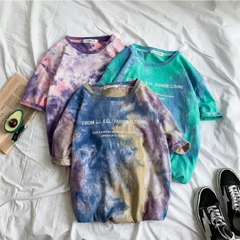 Vasarą Vyrai Harajuku Japonų Medvilnės Atspausdinti trumpomis Rankovėmis T-Shirt Mados Prarasti Golfo O-kaklo Laisvalaikio vyriški Marškinėliai Kvėpuojantis