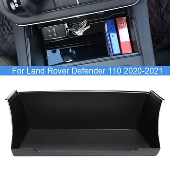 Automobilių Konsolė Porankiu Laikymo Dėžutė Land Rover Defender 110 2020 2021 ABS Juoda Automobilio Salono Optikos Reikmenys
