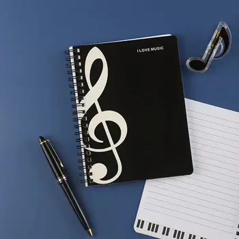 Fortepijono Klaviatūra Ritė Sąsiuvinis Memo Spiralinis Sąsiuvinis Privalo Muzikos Dienoraštis Sketchbook Studentų Leidinys Mokyklos Notepad Raštinės Reikmenų Biuras