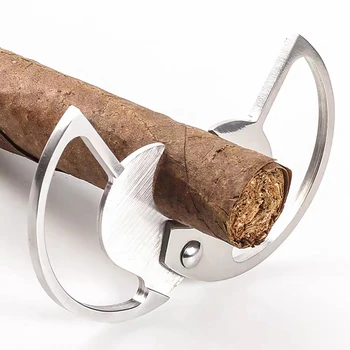 Raundas Cohiba Nerūdijančio Plieno Kišenėje Cigarų Pjovimo Peilis Dvigubi Peiliai Žirklės Nerūdijančio Plieno Kubos Cigarų Įrankis