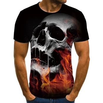 2021 Vasaros Mados 3D Spausdinimo Trumpas Rankovės marškinėliai vyriški Laisvalaikio Top marškinėliai