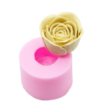 Naujas Rose Minkštas Pyragas Silikono Formos Vestuvių Tortas Dekoravimo Priemonės, 3D Gėlių Muilo Pelėsių 