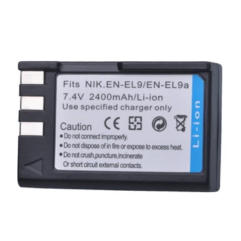 EN-EL9, EN-EL9a Akumuliatorius 2400mAh Fotoaparato Bateriją & LED Kroviklis Nikon EN-EL9a D40 D40X D60 D5000 D3000 ENEL9 ENEL9a