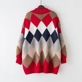 Cardigan megztinis pavasarį ir rudenį retro prancūzijos tingus stiliaus megztiniai megztinis moterų vidutinio ilgio, net raudonas megztinis švarkas