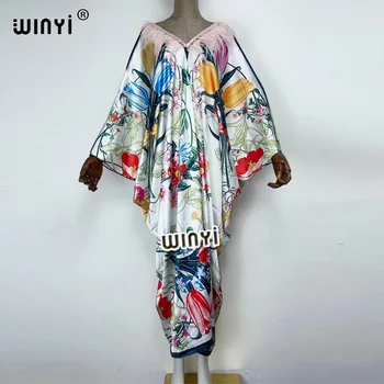 Vasaros Artimųjų Rytų aukštos kokybės rankų valcavimo ruoželiniu mados spausdinti sukienka Maxi moterų rūbeliai long beach V-kaklo Bohemijos suknelė