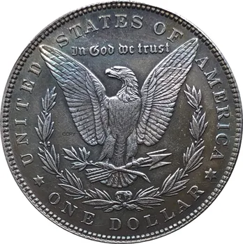 Jungtinių Amerikos valstijų 1897 Morgan Vienas Doleris JAV Moneta Laisvė Cupronickel Sidabro Padengtą Dievu Mes tikime, Kopijuoti Monetos
