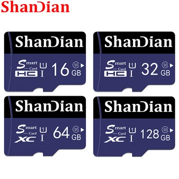 SHANDIAN Originali EVO Plius Microsd Atminties Kortele 8GB 16GB 32GB 128GB 64GB Micro SD TF Flash Kortelės