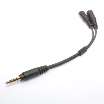 2021 Naujas 3.5 mm Audio Splitter Cable Kompiuterio Lizdas 3.5 mm, 1-Vyras, 2-Moteris Mic Y Splitter AUX Kabelis, Ausines Adapteris, Splitter