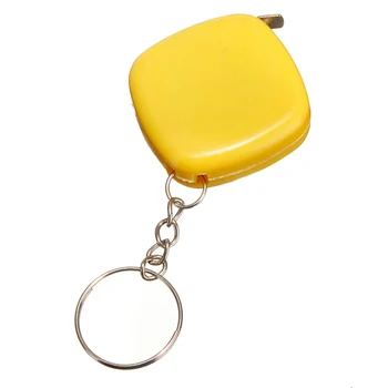 1 VNT Kūrybos Bagažo Valdovas Juosta Vaikai Aukštis Priemonė Key Chain Mini Pocket Traukti Metrinių 1m paketų prižiūrėtojų raktinę Pultelio Spalva Atsitiktinis