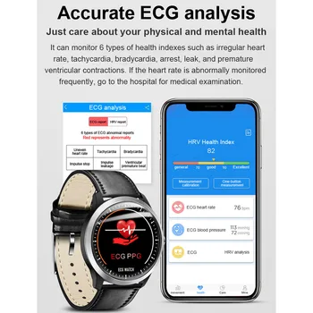 N58 Smart Žiūrėti IP67 Bluetooth Vandeniui Širdies ritmas, Kraujo Spaudimas Smart Žiūrėti Sporto Turas PPG+EKG Laikrodis Skambučių Priminimas