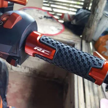 Motorcycle 22mm Handlebar Grip CNC Aluminum Rubber Gel Hand Grips for KTM RC 200 390 250 2013 2016 2017 2018 2019 2020
