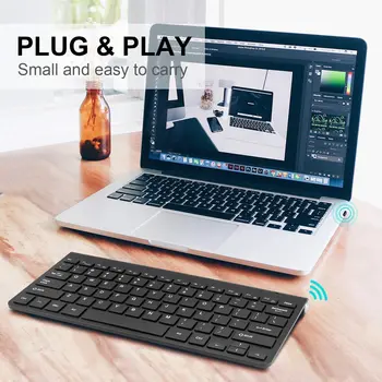 Belaidė Klaviatūra, skirta Kompiuterio Klaviatūra Belaidė Mini USB PC Nešiojamas Ergonomiškas Keycaps Begarsis klaviatūros Suteikti pelės