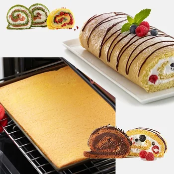 1pc Kepimo Pyragas Trinkelėmis Roll Trinkelėmis Bakeware Kepimo Įrankiai tefloninė Kepimo Kilimėlis Silikoninis Krosnelė Mat Tortas Roll Kilimėlis, Virtuvės Reikmenys