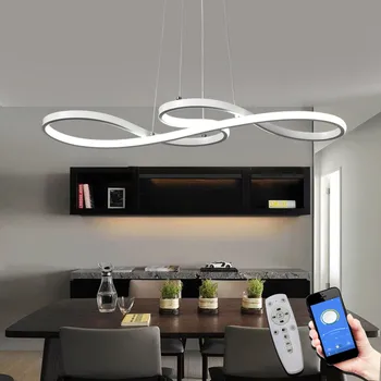 Šiuolaikinių LED Šviestuvo šviesos srautą galima reguliuoti ir Aukštis Reguliuojamas 150cm Lubų Kabo Lempa, Gyvenamasis Kambarys, Miegamasis, Valgomasis