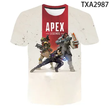 Apex Legendos - Berniukų ir Mergaičių 3D Spausdinimo trumpomis Rankovėmis T-Shirt Vasaros Mados Streetwear Vyrų ir Moterų 2021 Naujas