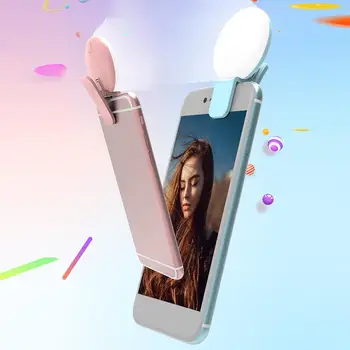 Nešiojamų Mini Q Selfie Žiedas Šviesos Portable 