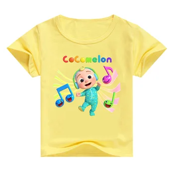 Naujas Mielas Cocomelon Jj T Marškinėliai Mergaitėms Animacinių filmų Anime Arbūzas T-shirt Bamblys Berniukų Vasaros Drabužių Vaikams Marškinėlius Streetwear