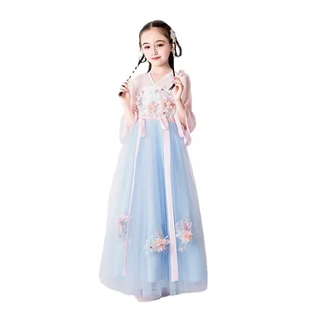 Gražių Merginų Hanfu Tradicinės Kinų Kostiumas Senovės Dinastijos Atlikti Suknelė Rytų Princesė Dress Vaikams, Šokių Drabužiai Cosplay
