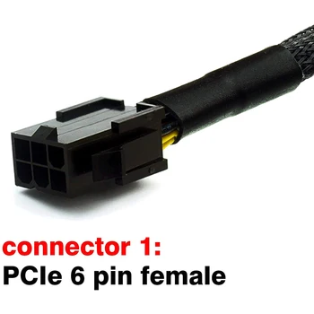 PCI-E 6 Pin PCIe Dual 8 Pin (6+2) Vaizdo Korta PCI Express Maitinimo Adapteris GPU VGA Y-Splitter ilgiklis
