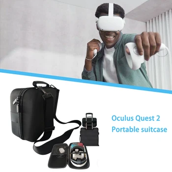 VR Saugojimo Krepšys Nešiojamų Kelionės Atveju Padengti Oculus Quest 2 VR Lankelis Apsauginis Maišelis EVA Sunku Atveju Lašas Laivybos
