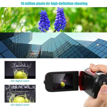 1080P Aukštos raiškos Video Įrašyti LED Šviesos Skaitmeninis Fotoaparatas Aišku, Anti-shake Laikina Selfie Dovanos vaizdo Kamera Profesionalus Filmavimas