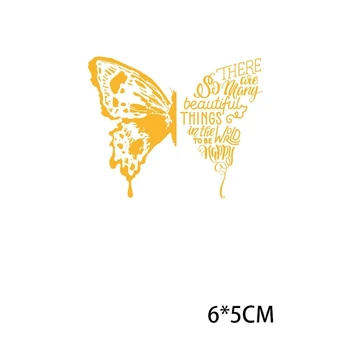 Animacinių filmų Aukso Drugelis Laišką drugelio sparnai Pleistras Geležies Perdavimo Pleistrai Vaikams Drabužių Aplikacijos Šilumos Perdavimo Lipdukas