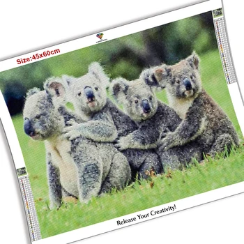 XUEQIXIAOZU Visą Raundą Koala Diamond piešimo Diamond siuvinėjimo 5D 