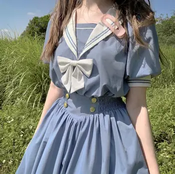 NONSAR Kolegija Stiliaus Suknelė Moteriška Vasarą Naujų Studentų Laukinių Prarasti karinio jūrų Laivyno šlaunies Jauna Mergina