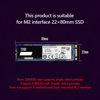 Aliuminio RGB M. 2 SSD Hard Disk Heatsink Šilumos Išsklaidymo Radiatoriaus Aušinimo Silicio Therma Pagalvėlės Aušintuvas M2 2280 NVME Radiatorius