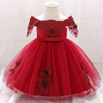 Kūdikių Mergaitės, Nėriniai Vasaros Suknelė Bamblys Princess Gimtadienio Suknelė Naujagimių Gėlių Krikštynos Kamuolys Suknelė, Vaikams, Suknelės Mergaitėms 12 24M