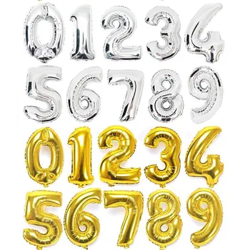 1Pc 32inch Žalia Numeris Balionas Skaitmenų 0-9 Aliuminio Folija Ballon Vaikai, Berniukas, Mergaitė, 