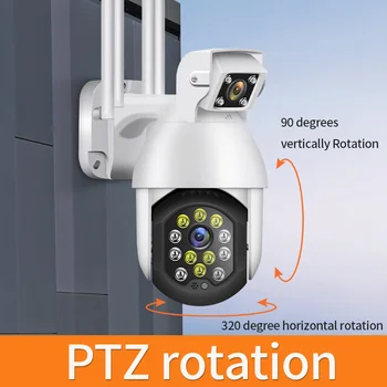 1080P PTZ IP Kamera, Wifi Lauko Speed Dome Belaidžio Wifi Saugumo Kameros Pan Tilt 4X Skaitmeninis Priartinimas 2MP Tinklo Stebėjimo kamerų