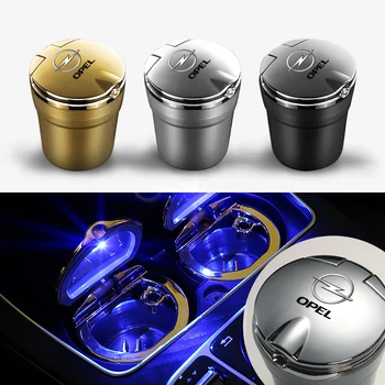Automobilio Peleninę Su Mėlyna LED Šviesa, Metalo Linijinės Automobilio LOGOTIPAS optikos Accessories Opel Astra J, H G K Lnterior Priedai