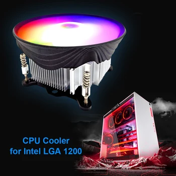 SNIEGO CPU Aušintuvo RGB 120mm Varžtas Tvirtinimo Šilumos Kriaukle Intel LGA 1200 1150 1151 1155 Radiatoriaus 3 Pin CPU Aušinimo Ventiliatorius PC Ramus