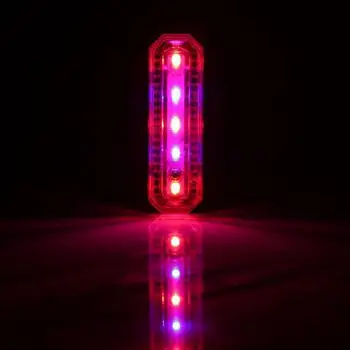 Dviračių Šviesos Surper Šviesus USB Dviračių užpakalinis žibintas Kalnų Dviračių Lauko Naktį Jojimo Dviračiu Saugos Įspėjamoji Lemputė 5LED Vandeniui