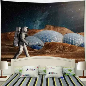 Gobelenas Astronautas Sienos Kabo Namuose, Antklodė, Jogos Kilimėlis Paplūdimio Iškylą Rankšluostį Dekoras