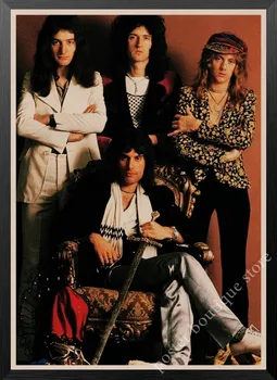 Karalienė Juostos Muzikos Kraftpopieris Plakatas Freddie Mercury,Brian Gali Vintage Aukštos Kokybės Piešimo core Dekoratyvinis Dažymas Sienų Lipduko