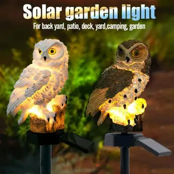 Naujovė Saulės Sodas Šviesos Pelėda Ornamentas, Gyvūnų, Paukščių Lauko LED Dekoratyvinės Skulptūros, Dekoratyvinės Šviesos