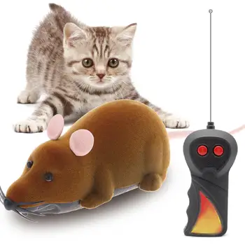 Belaidžio Žaislas Naujovė Naminių Kačių Kačiukų Nuotolinio Valdymo Elektros RC Flocking Plastiko Žiurkės, Pelės, Pelės Žaisti Žaislai Kačių Žaisti