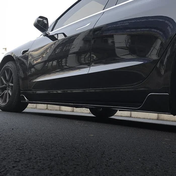 4PCS Anglies Ieškoti/Juoda Pasirinktinis Dydis Pusėje Sijonas Plėtiniai Automobilių slenksciai Winglet Skaldymo Lūpų Dėl Tesla Model 3 2017-2020 Metus