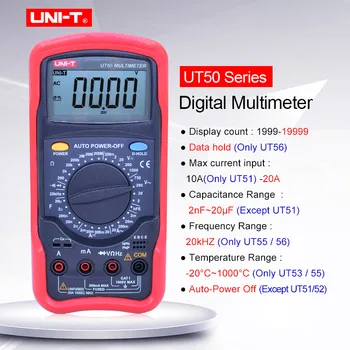 VIENETO Tikrosios RMS Skaitmeninis Multimetras UT51 UT52 UT53 UT55 UT56 Voltmeter Ammeter Ohmmeter Elektros Skaitiklis / LCD ekranas multimetras